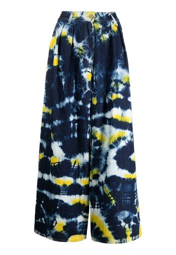 Alanui MOONRISE TIE DYE DENIM PANTS SWIM BLUE - - Blau