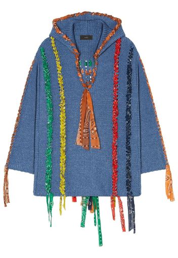 Alanui graphic-embroidered hoodie - Blau