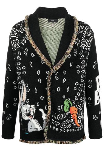 Alanui x Looney Tunes Bugs Bunny Bandana cardigan - Schwarz