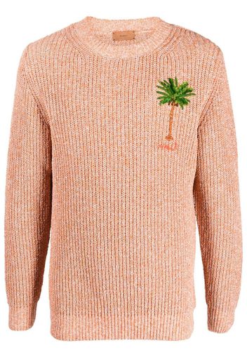 Alanui Palm Tree crew-neck jumper - Orange