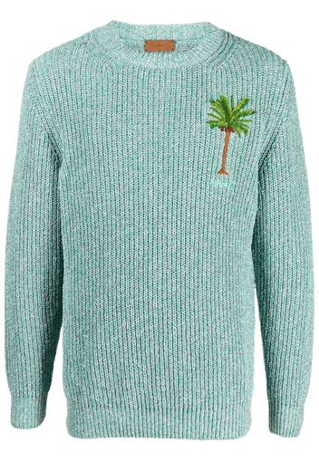 Alanui Palm Tree embroidered jumper - Blau