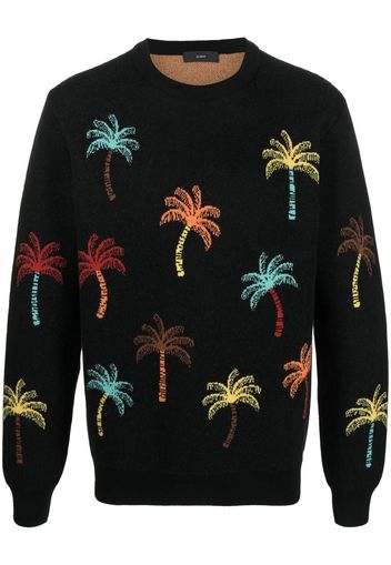 Alanui Palm Tree crew neck sweatshirt - Schwarz