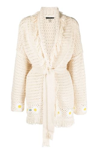 Alanui Daisy crochet cardigan - Nude