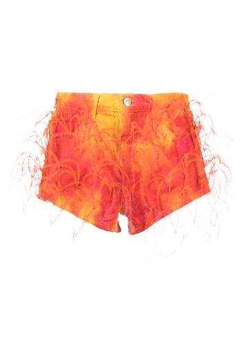 Alanui SUNSET DENIM SHORTS YELLOW - ORANGE GLOS