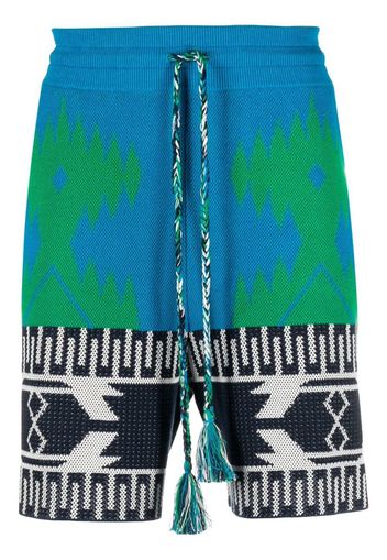 Alanui abstract-pattern shorts - Blau