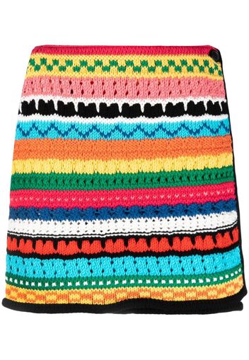 Alanui Over the Horizon crochet miniskirt - Schwarz