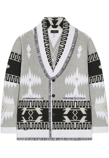 Alanui Icon Jacquard-Cardigan aus Kaschmir - Grau