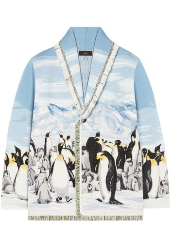 Alanui Postcard from Antarctica Jacquard-Cardigan - Blau