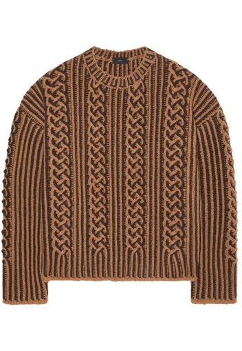 Alanui Riding the Waves Pullover mit Zopfmuster - Nude