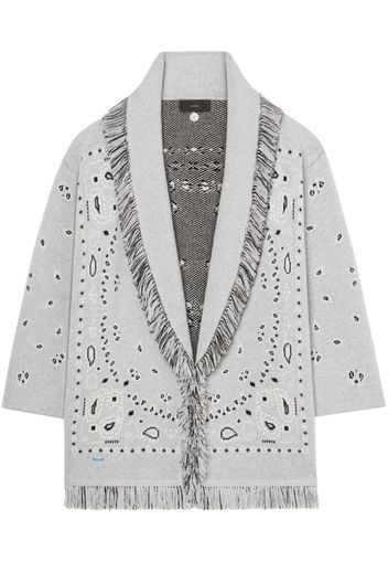 Alanui Bandana jacquard cashmere cardigan - Grau