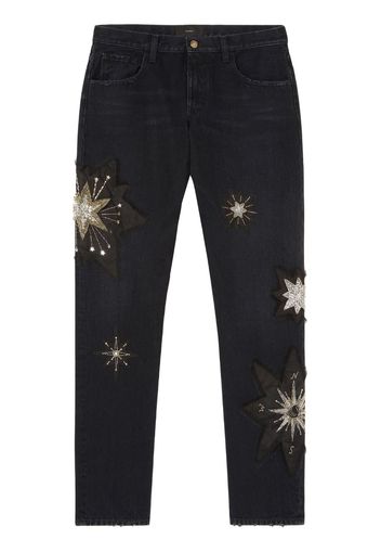 Alanui The Wandering Star Straight-Leg-Jeans - Schwarz