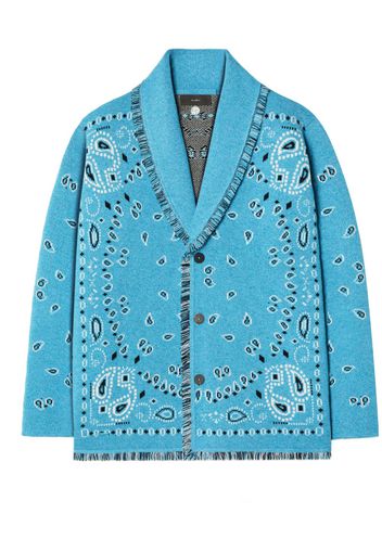 Alanui Cardigan aus Bandana-Jacquard - Blau