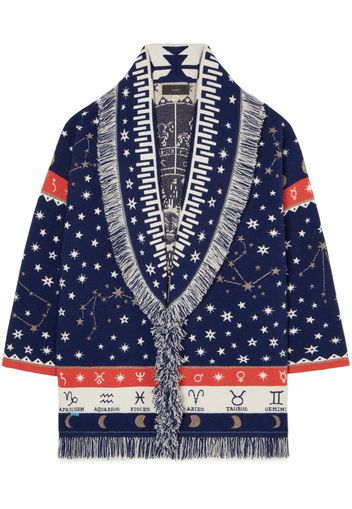 Alanui Astrology Wheel Jacquard-Cardigan - Blau