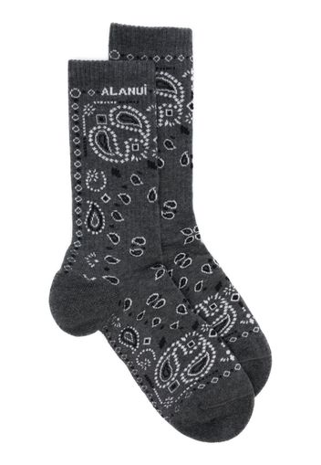 Alanui Bandana ankle socks - Grau