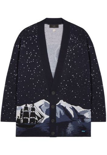 Alanui In the Middle of Nowhere Jacquard-Cardigan - Blau