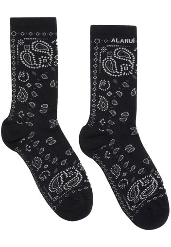 Alanui bandana-print socks - Blau