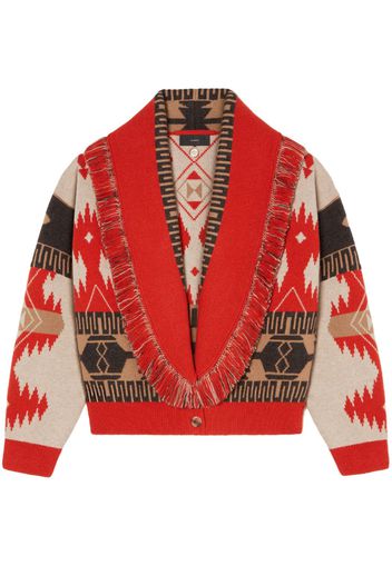 Alanui Icon Jacquard-Cardigan - Rot