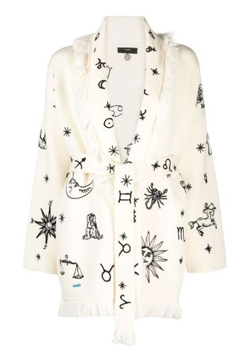 Alanui Horoscope virgin-wool cardigan - Weiß