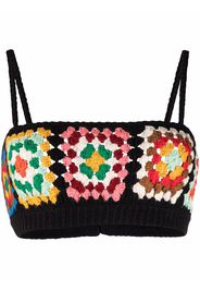 Alanui POSITIVE VIBES HAND CROCH BRA EMBASSY BL - Schwarz