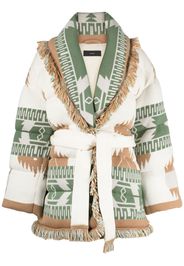 Alanui Icon Jacquard-Daunenjacke - Nude