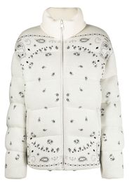 Alanui bandana-print padded jacket - Weiß