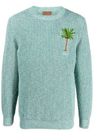 Alanui Palm Tree embroidered jumper - Blau