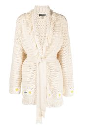 Alanui Daisy crochet cardigan - Nude