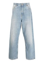 Alanui washed-denim straight-leg jeans - Blau
