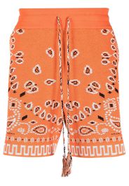 Alanui COTTON PIQUET BANDANA SHORTS TIGER LILY - TIGER LILY - MULTICOR