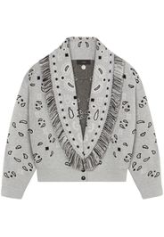 Alanui Cardigan mit Bandana-Jacquardmuster - Grau