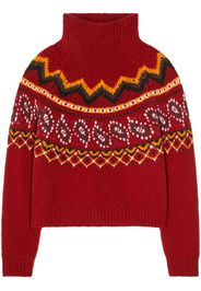 Alanui Antarctic Circle Rollkragenpullover - Rot