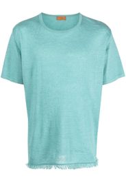 Alanui fine-knit linen T-shirt - Blau