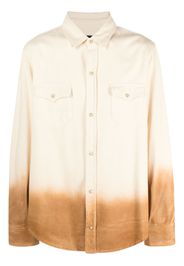 Alanui Jeanshemd mit Farbverlauf-Optik - Nude
