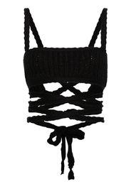 Alanui Lush Nature knitted top - Schwarz