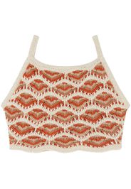 Alanui Hawa Mahal crochet-knit top - Nude