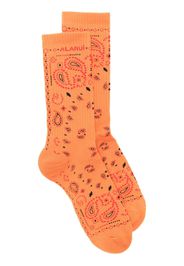 Alanui Bandana Socken mit Logo-Stickerei - Orange