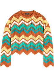 Alanui Pullover mit Zickzackmuster - Blau
