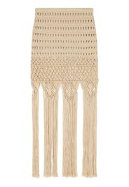 Alanui A Love Letter To India crochet skirt - Nude