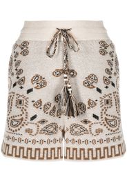 Alanui Shorts mit Bandana-Jacquardmuster - Nude