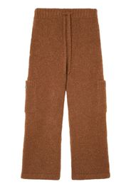 Alanui Finest Pants wide-leg knit trousers - Braun