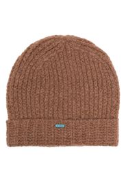 Alanui logo-plaque beanie - Braun