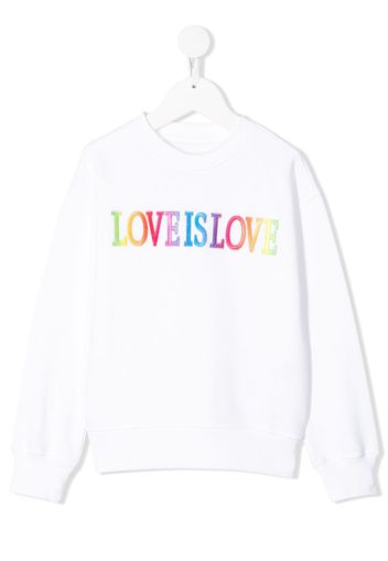 Alberta Ferretti Kids 'Love is Love' Sweatshirt - Weiß