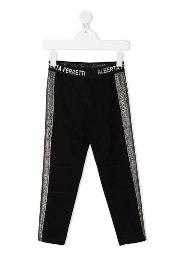 Alberta Ferretti Kids Jogginghose mit Seitenstreifen - Schwarz