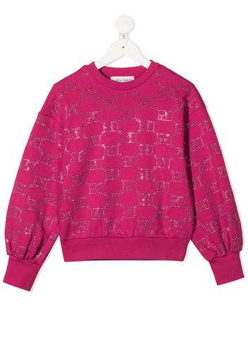 Alberta Ferretti Kids Sweatshirt mit Logo-Print - Rosa