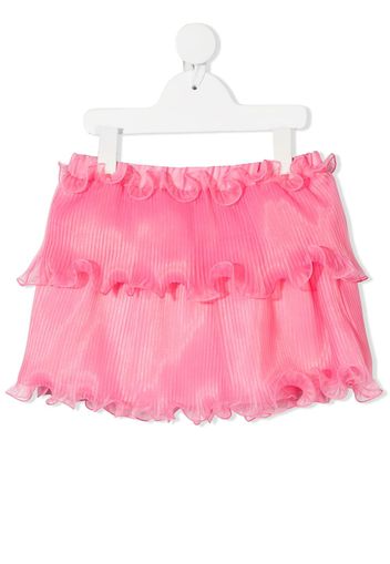 Alberta Ferretti Kids Gestufter Plissee-Minirock - Rosa