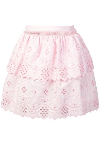 Alberta Ferretti Bestickter Minirock - Rosa