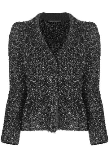 Alberta Ferretti metallic knitted jacket - Grau