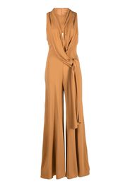Alberta Ferretti cut-out draped jumpsuit - Nude