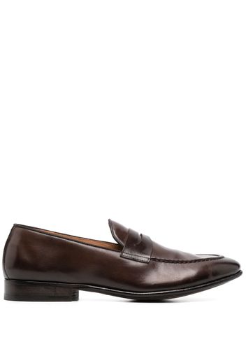 Alberto Fasciani penny-slot leather loafers - Braun