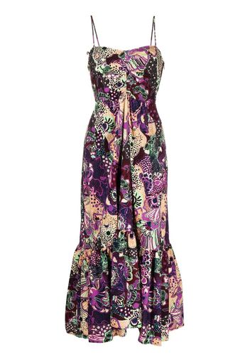 A.L.C. Ausgestelltes Kleid mit Blumen-Print - Mehrfarbig